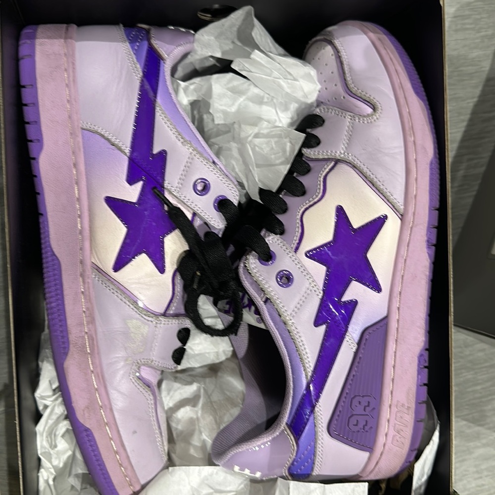 Purple BAPE sk8 sta sneakers 💜💜💜
